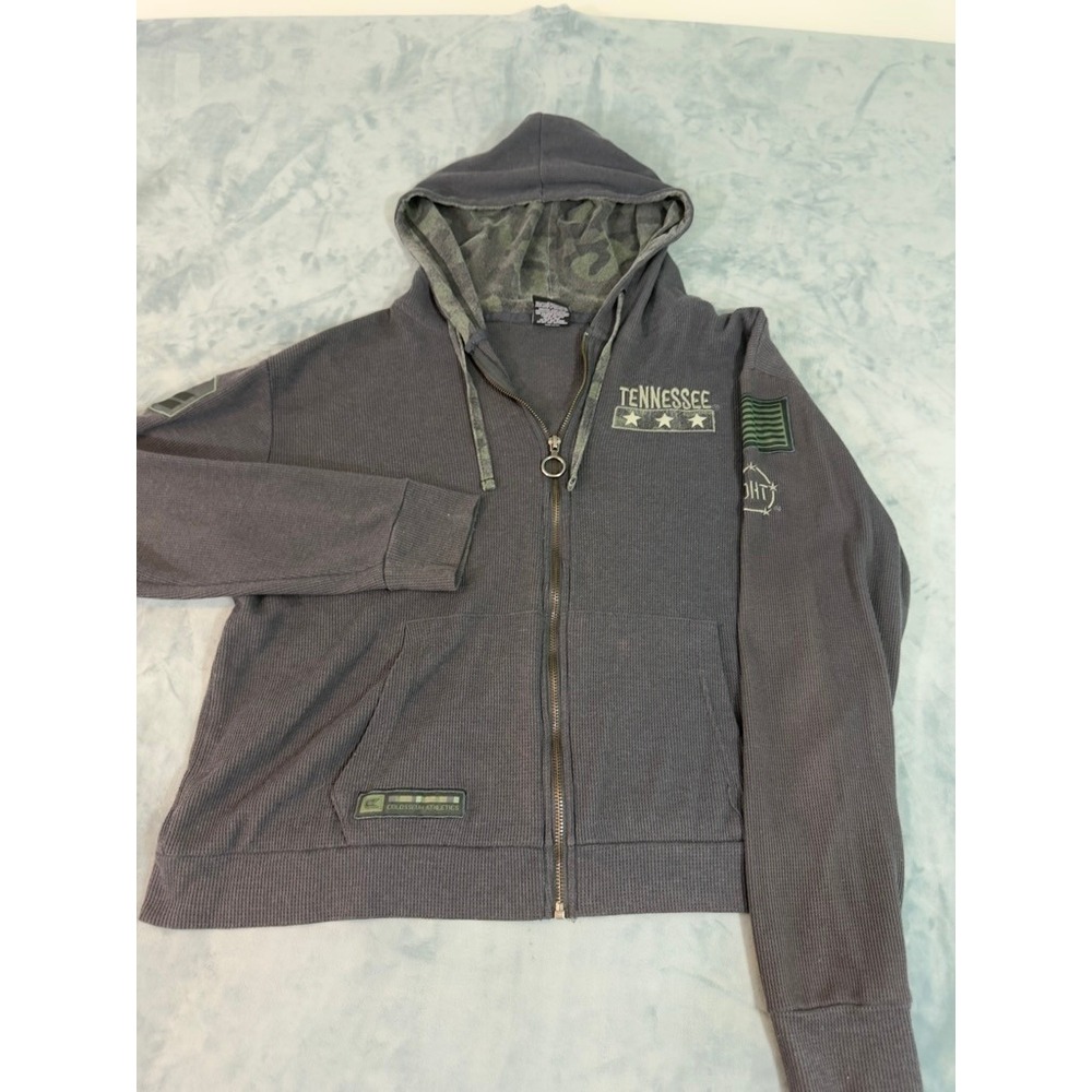 Colosseum Tennessee Volunteers OHT Military Appreciation Waffle Zip Hoodie L